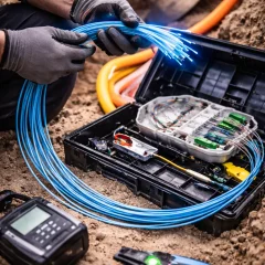 Glasfaserverlegung im Haus